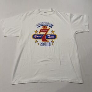 Vintage 90s Seagrams 7 Crown Whiskey T Shirt XL White Single Stitch USA - Mint